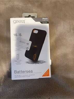 Black Textured iPhone Case with Orange Accent
